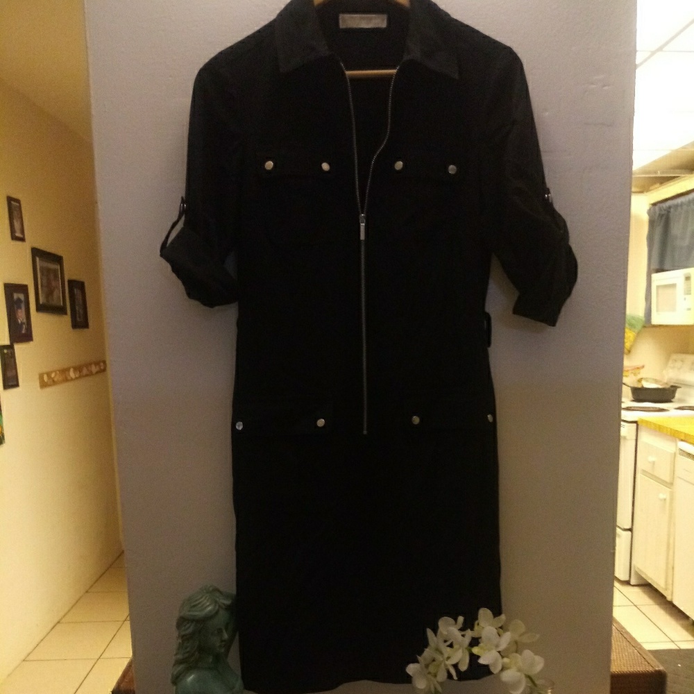 Michael kors Authentic black zip up dress M/L